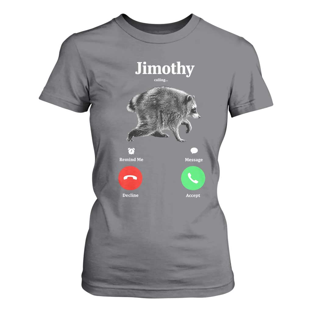Jimothy Calling Phone Call Seattle Raccoon T Shirt For Women