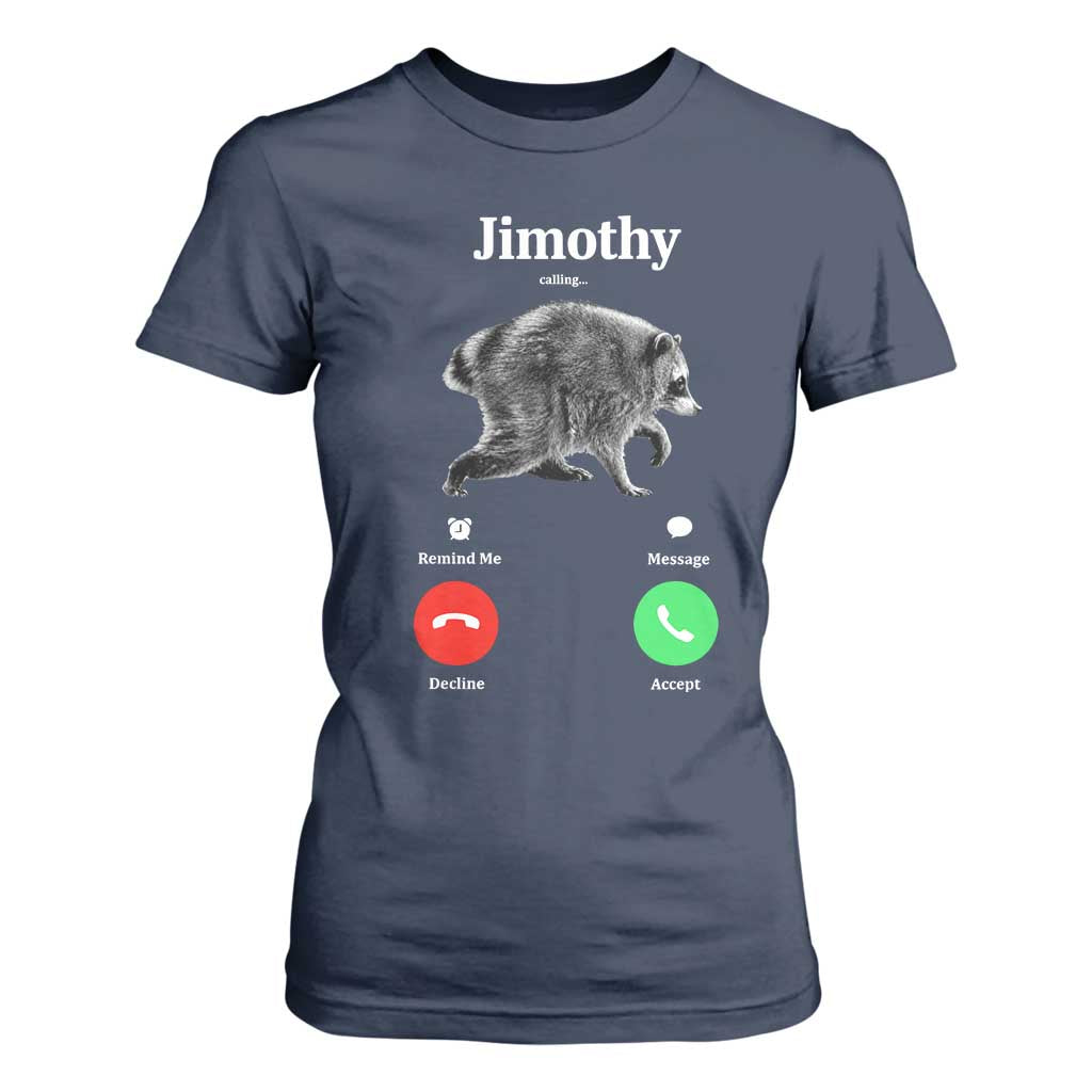 Jimothy Calling Phone Call Seattle Raccoon T Shirt For Women