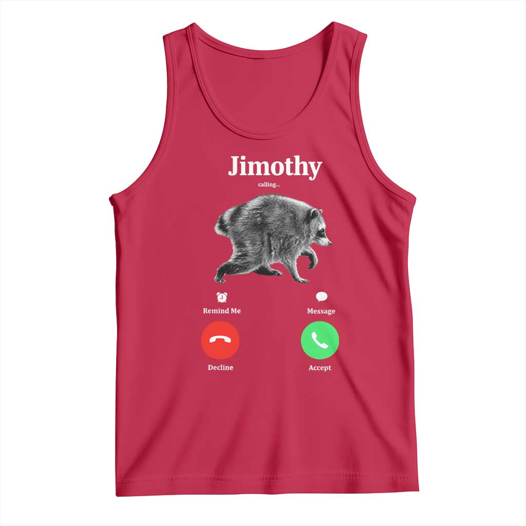 Jimothy Calling Phone Call Seattle Raccoon Tank Top