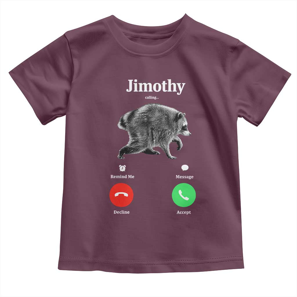 Jimothy Calling Phone Call Seattle Raccoon Toddler T Shirt