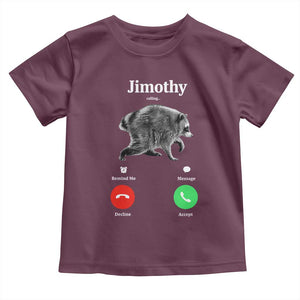 Jimothy Calling Phone Call Seattle Raccoon Toddler T Shirt