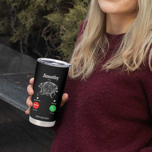Jimothy Calling Phone Call Seattle Raccoon Tumbler Cup