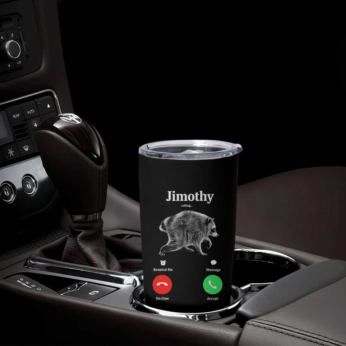 Jimothy Calling Phone Call Seattle Raccoon Tumbler Cup