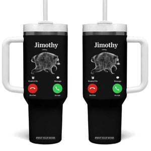 Jimothy Calling Phone Call Seattle Raccoon Tumbler With Handle