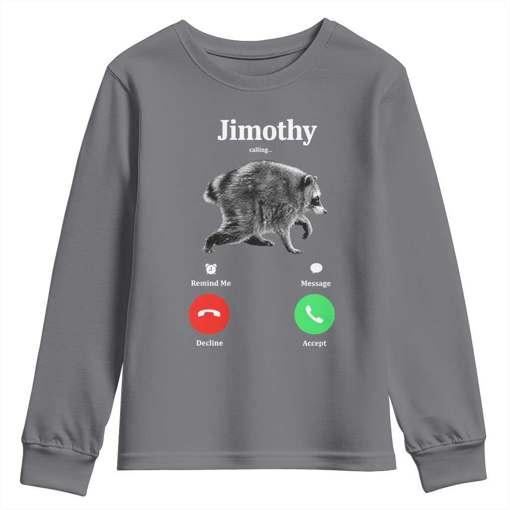 Jimothy Calling Phone Call Seattle Raccoon Youth Sweatshirt