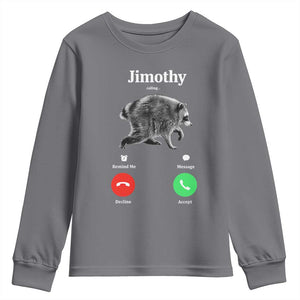 Jimothy Calling Phone Call Seattle Raccoon Youth Sweatshirt