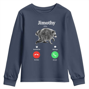 Jimothy Calling Phone Call Seattle Raccoon Youth Sweatshirt