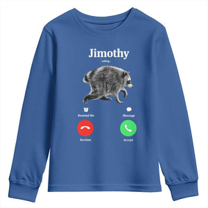 Jimothy Calling Phone Call Seattle Raccoon Youth Sweatshirt