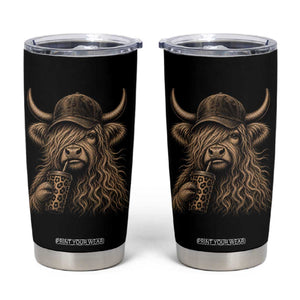 Highland Cow Funny Cute Coffee Lover Graphic Tumbler Cup