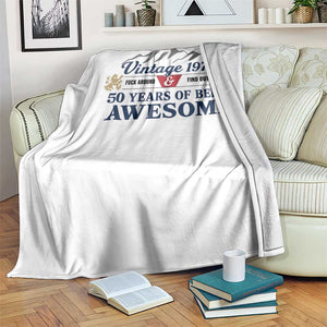 50th Birthday Throw Blanket Vintage 1976 Fck Around And Find Out Funny 50 Year Old Gift TS10 Print Your Wear