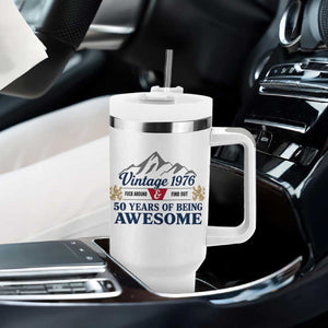 50th Birthday Tumbler With Handle Vintage 1976 Fck Around And Find Out Funny 50 Year Old Gift TS10 Print Your Wear
