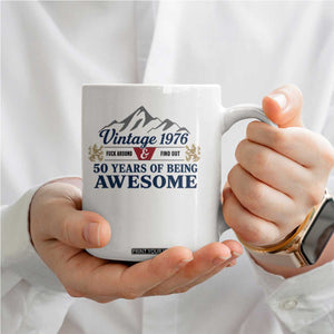 50th Birthday Coffee Mug Vintage 1976 Fck Around And Find Out Funny 50 Year Old Gift TS10 Print Your Wear