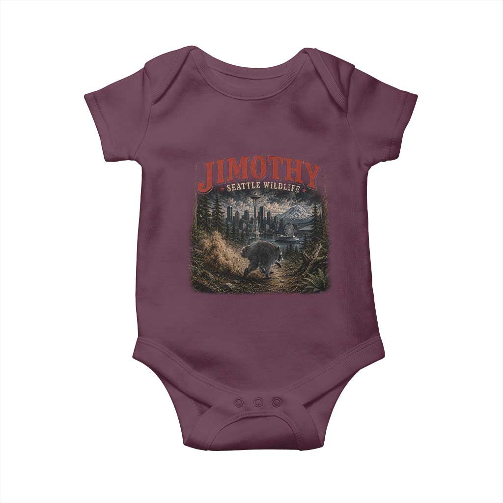 Vintage Jimothy Seattle Wildlife Raccoon Meme Baby Onesie