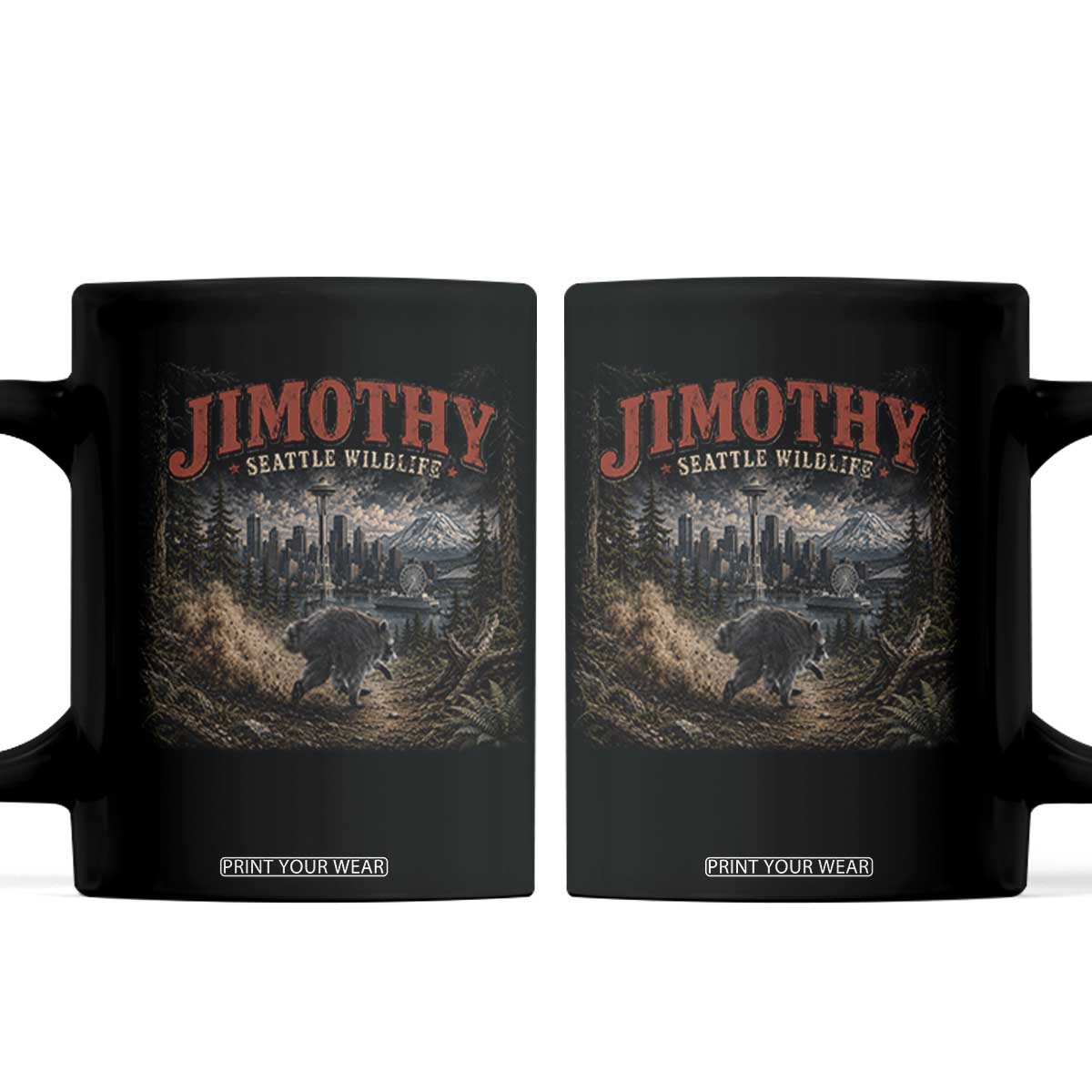 Vintage Jimothy Seattle Wildlife Raccoon Meme Coffee Mug