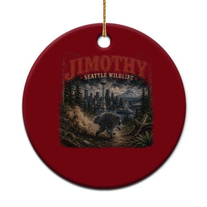 Vintage Jimothy Seattle Wildlife Raccoon Meme Ceramic Ornament