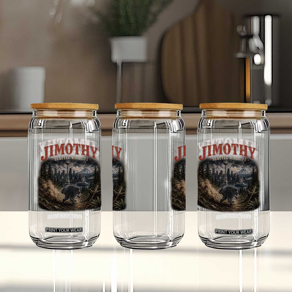 Vintage Jimothy Seattle Wildlife Raccoon Meme Glass Can