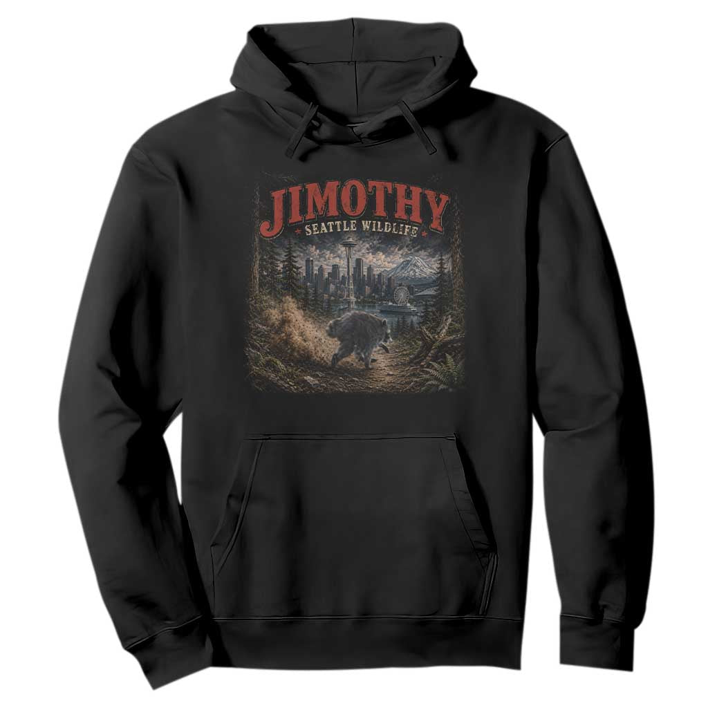 Vintage Jimothy Seattle Wildlife Raccoon Meme Hoodie TS10 Black Print Your Wear