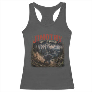 Vintage Jimothy Seattle Wildlife Raccoon Meme Racerback Tank Top