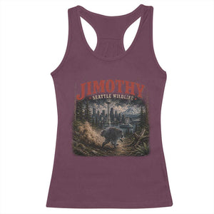 Vintage Jimothy Seattle Wildlife Raccoon Meme Racerback Tank Top