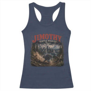 Vintage Jimothy Seattle Wildlife Raccoon Meme Racerback Tank Top