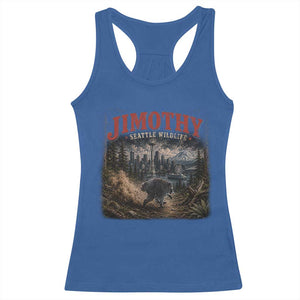 Vintage Jimothy Seattle Wildlife Raccoon Meme Racerback Tank Top