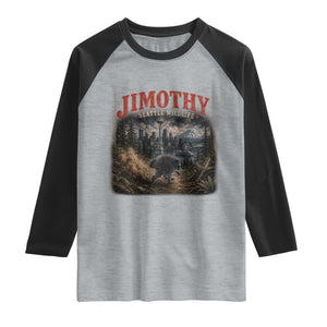 Vintage Jimothy Seattle Wildlife Raccoon Meme Raglan Shirt