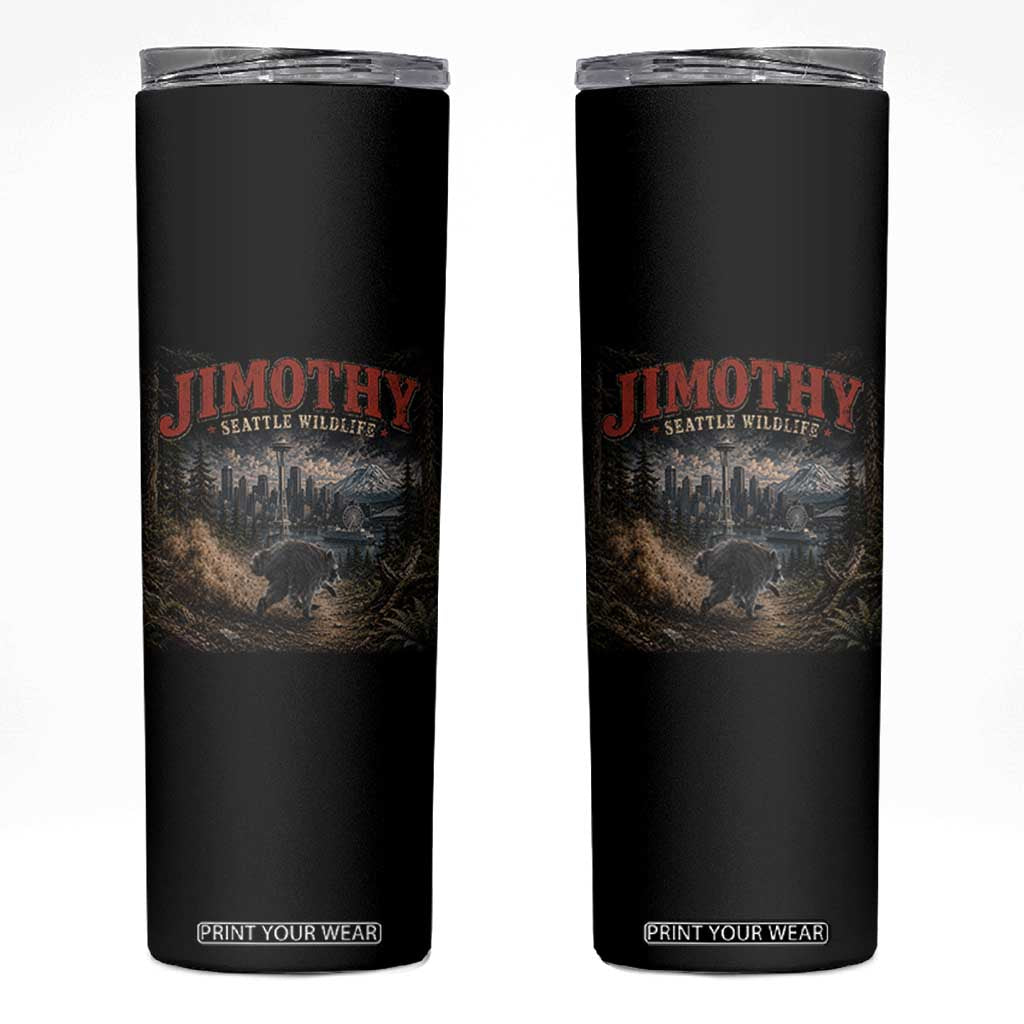 Vintage Jimothy Seattle Wildlife Raccoon Meme Skinny Tumbler TS10 Black Print Your Wear
