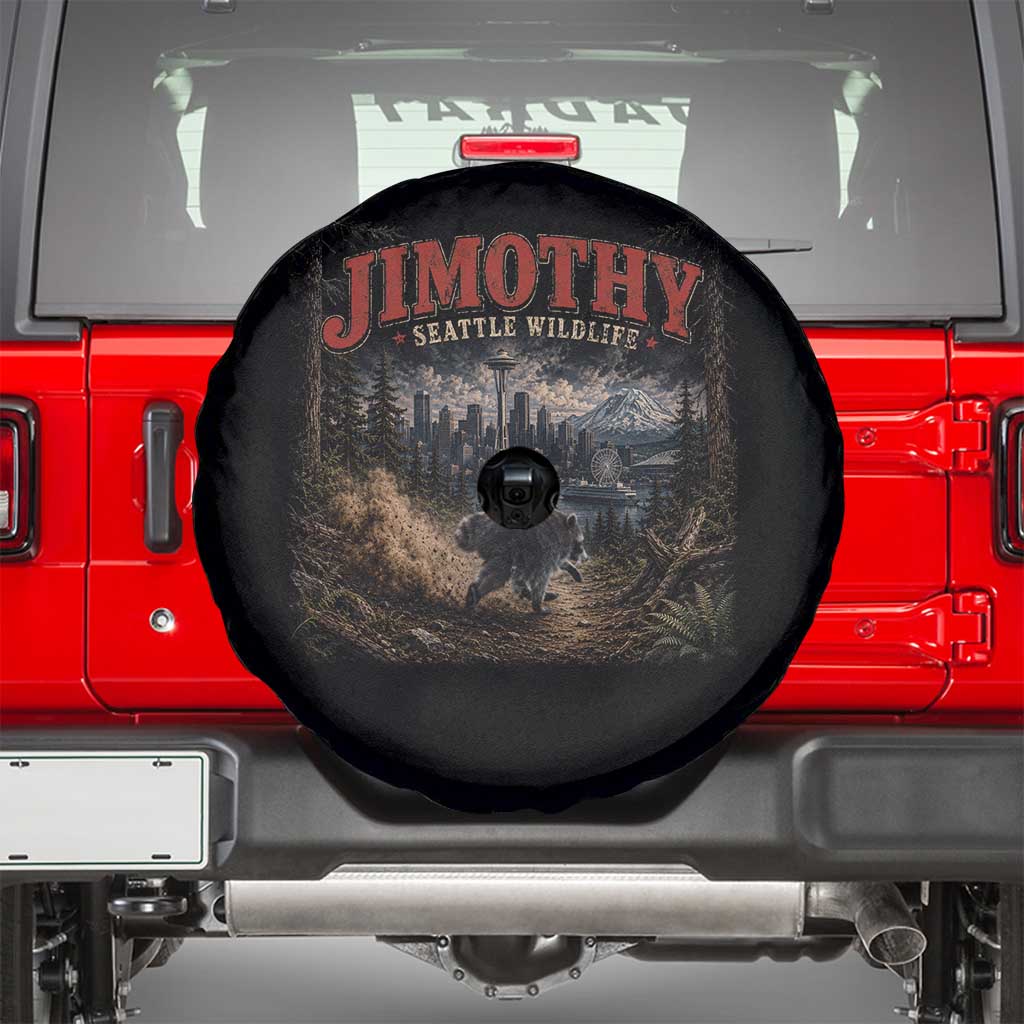 Vintage Jimothy Seattle Wildlife Raccoon Meme Spare Tire Cover