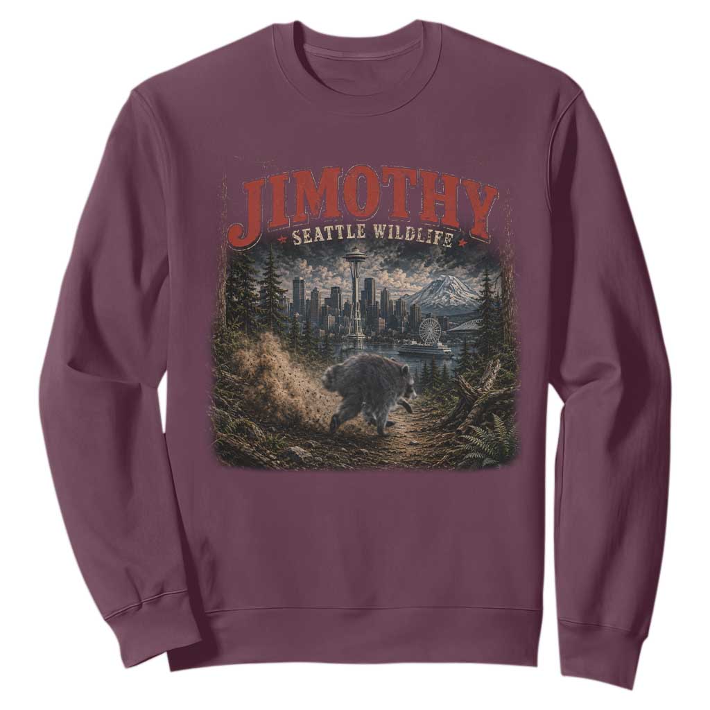 Vintage Jimothy Seattle Wildlife Raccoon Meme Sweatshirt