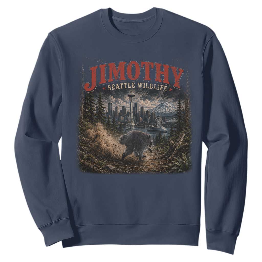 Vintage Jimothy Seattle Wildlife Raccoon Meme Sweatshirt