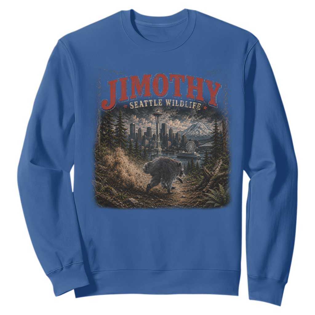 Vintage Jimothy Seattle Wildlife Raccoon Meme Sweatshirt