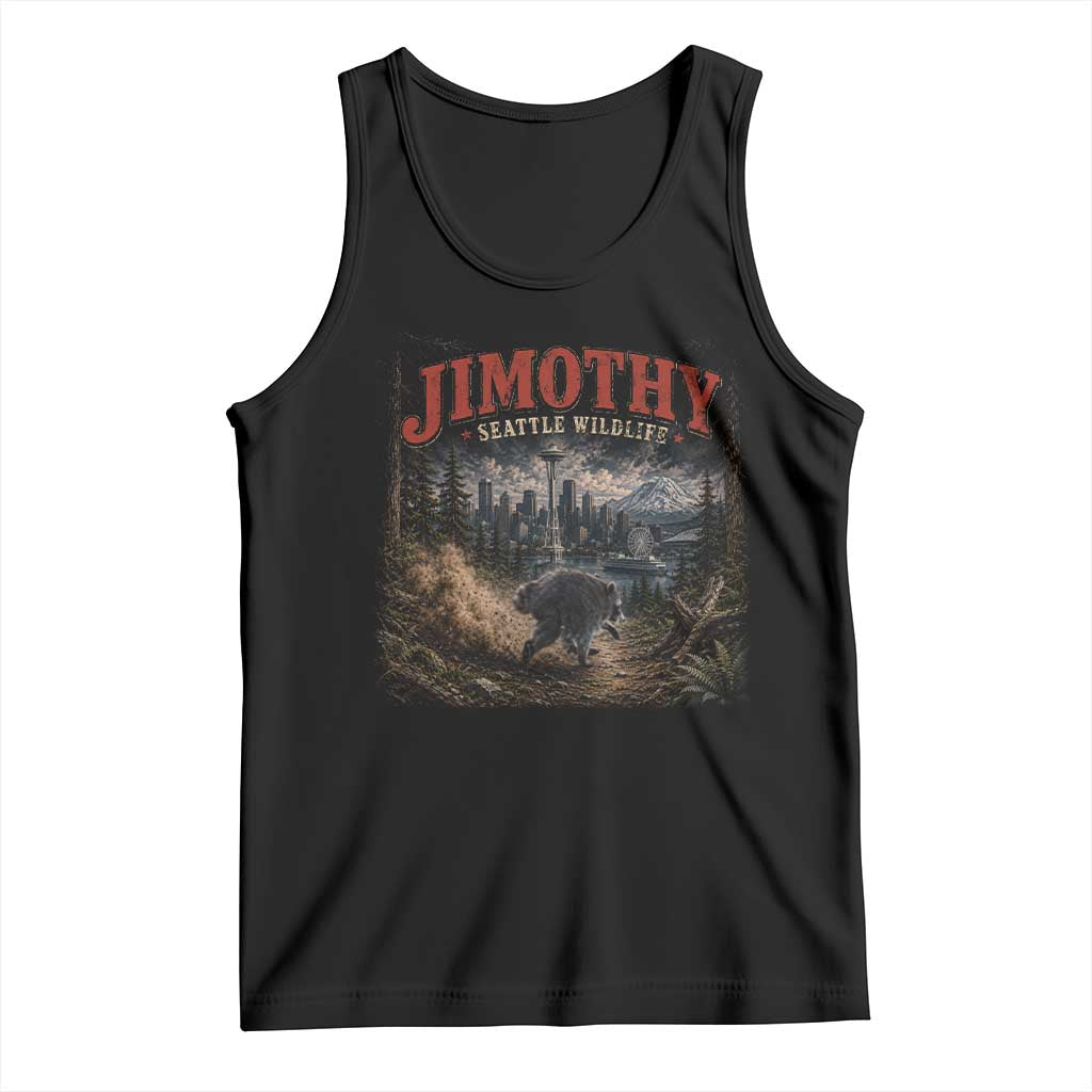 Vintage Jimothy Seattle Wildlife Raccoon Meme Tank Top TS10 Black Print Your Wear