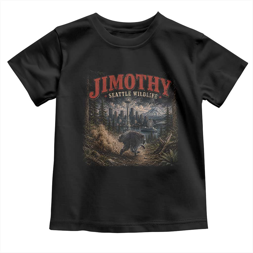 Vintage Jimothy Seattle Wildlife Raccoon Meme Toddler T Shirt