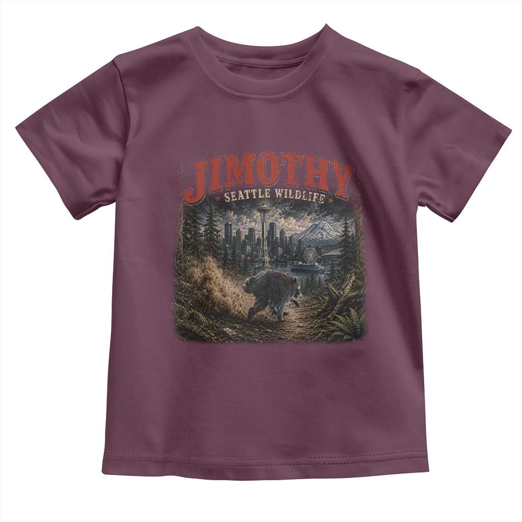Vintage Jimothy Seattle Wildlife Raccoon Meme Toddler T Shirt