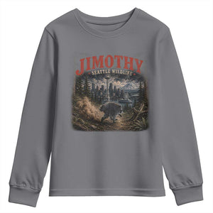 Vintage Jimothy Seattle Wildlife Raccoon Meme Youth Sweatshirt