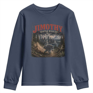 Vintage Jimothy Seattle Wildlife Raccoon Meme Youth Sweatshirt