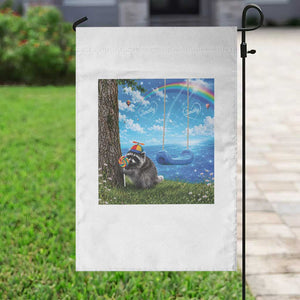 Jimothy Raccoon Dreamcore Garden Flag Seattle Trash Panda Gen Z Humor Rainbow Aesthetic