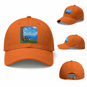 Jimothy Raccoon Dreamcore Baseball Cap Seattle Trash Panda Gen Z Humor Rainbow Aesthetic