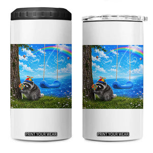 Jimothy Raccoon Dreamcore 4 in 1 Can Cooler Tumbler Seattle Trash Panda Gen Z Humor Rainbow Aesthetic
