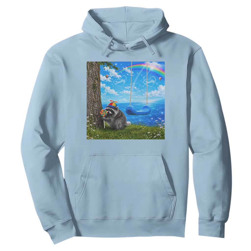 Jimothy Raccoon Dreamcore Hoodie Seattle Trash Panda Gen Z Humor Rainbow Aesthetic