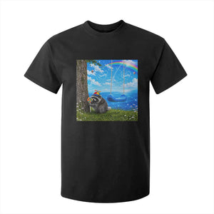 Jimothy Raccoon Dreamcore T Shirt For Kid Seattle Trash Panda Gen Z Humor Rainbow Aesthetic