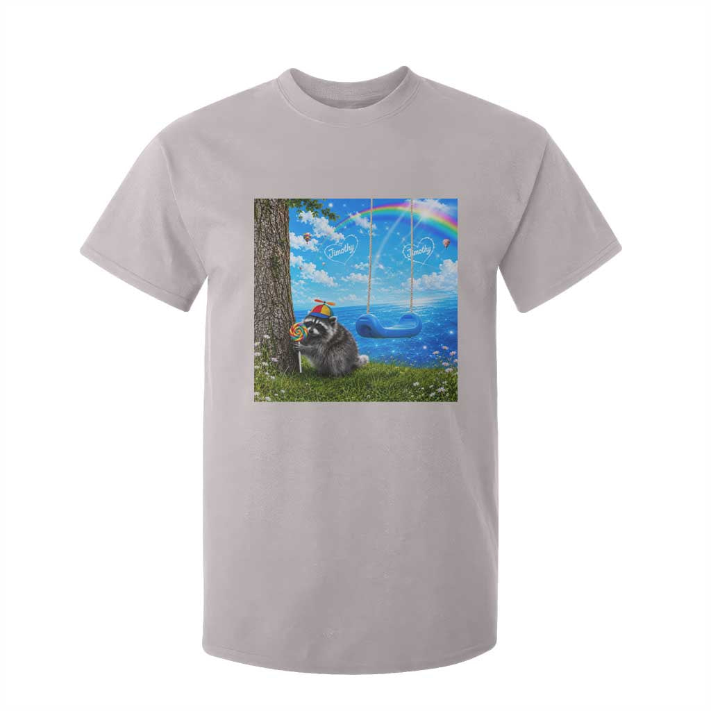 Jimothy Raccoon Dreamcore T Shirt For Kid Seattle Trash Panda Gen Z Humor Rainbow Aesthetic