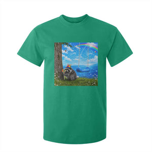 Jimothy Raccoon Dreamcore T Shirt For Kid Seattle Trash Panda Gen Z Humor Rainbow Aesthetic