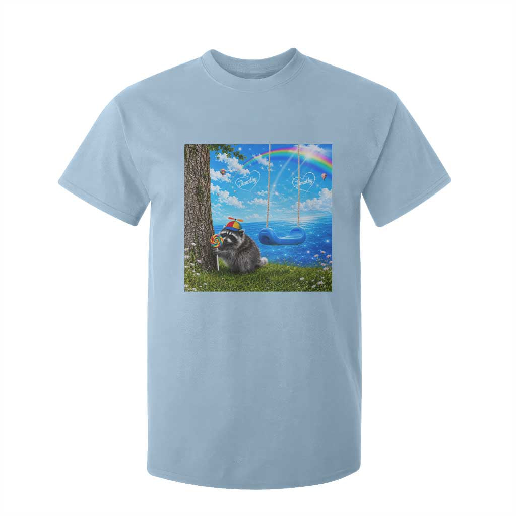 Jimothy Raccoon Dreamcore T Shirt For Kid Seattle Trash Panda Gen Z Humor Rainbow Aesthetic