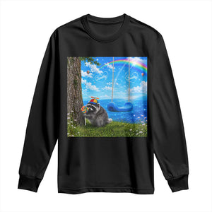 Jimothy Raccoon Dreamcore Long Sleeve Shirt Seattle Trash Panda Gen Z Humor Rainbow Aesthetic
