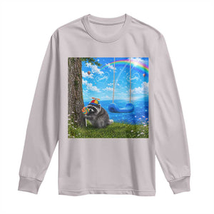 Jimothy Raccoon Dreamcore Long Sleeve Shirt Seattle Trash Panda Gen Z Humor Rainbow Aesthetic