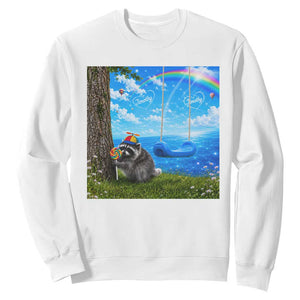 Jimothy Raccoon Dreamcore Sweatshirt Seattle Trash Panda Gen Z Humor Rainbow Aesthetic