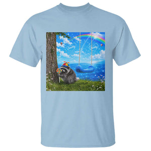 Jimothy Raccoon Dreamcore T Shirt Seattle Trash Panda Gen Z Humor Rainbow Aesthetic