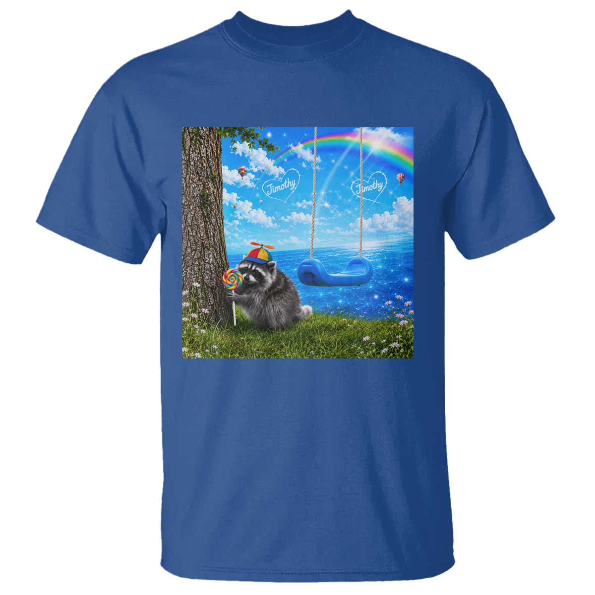 Jimothy Raccoon Dreamcore T Shirt Seattle Trash Panda Gen Z Humor Rainbow Aesthetic