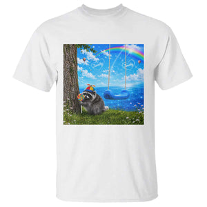 Jimothy Raccoon Dreamcore T Shirt Seattle Trash Panda Gen Z Humor Rainbow Aesthetic